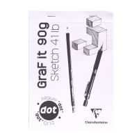 Clairefonne สมุดวาดเขียน GRAFiT แบบมีจุด 90 แกรม ขนาด A5 หน้าปกคละสี GRAFiT glued pad A5 80sh 90g Dot grid 96651C