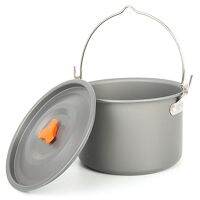 Outdoor Hanging Pot Picnic Pot Alumina Large-Capacity Tableware Camping Bonfire Stove for 5-6 People