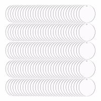 200 Pcs Round Acrylic Keychain Blanks 2 Inches Clear Acrylic Circles Discs Transparent for DIY Keychain Craft Project