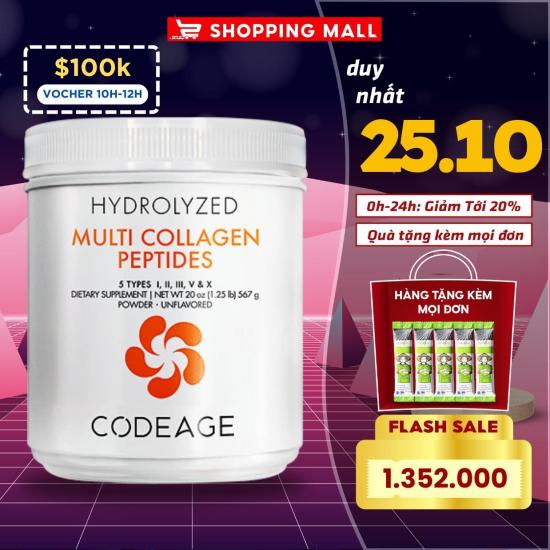 Codeage collagen multi peptides, bột collagen thủy phân, thương hiệu mỹ - ảnh sản phẩm 1