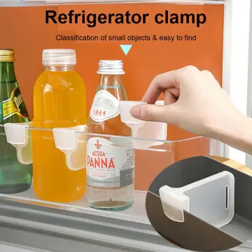 2pcs Refrigerator Separation Clamp Plate Organizer, Adjustable &  Extendable, Snap-on Grid Divider With Free Positioning