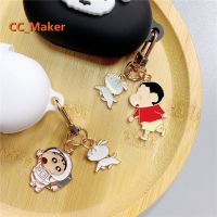 Enco Buds Case Cartoon Crayon Shin-Chan Metal Pendant Enco Air Silicone Soft Shell X Cover Enco W11 Bluetooth Headset Case Cover Free2 Cover