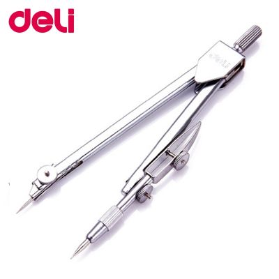 Deli Stainless Steel Multifunctional Drafting Drawing Compass/Lead Core Math Geometry Circles Tool Durable Supplies 8600/8601