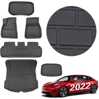 Floor Mats Trunk Mat Tesla Model 3 Y 2022 2021 Left Right Driving All Weather Anti-Slip Waterproof Floor Liners Car Accessories