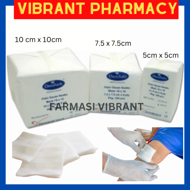 Plain Gauze Kain Kasa / Jaring / Gauze Penutup Luka untuk Dressing 100keping Lazada