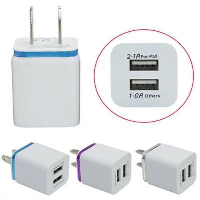 5V 2.1A/1.0A Dual Ports USB Charger Fast Charging Wall Chargering Adapter US Plug