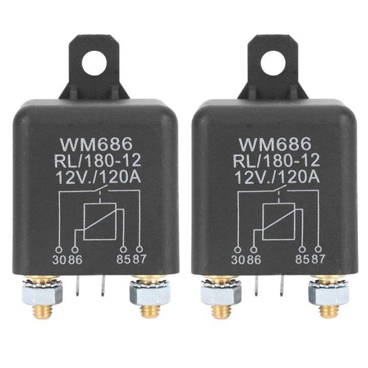 2x Dc 12v Relay Battery Isolating Relay 12v 120a Peak Load For Car Trucks Car 12v 120a 4227