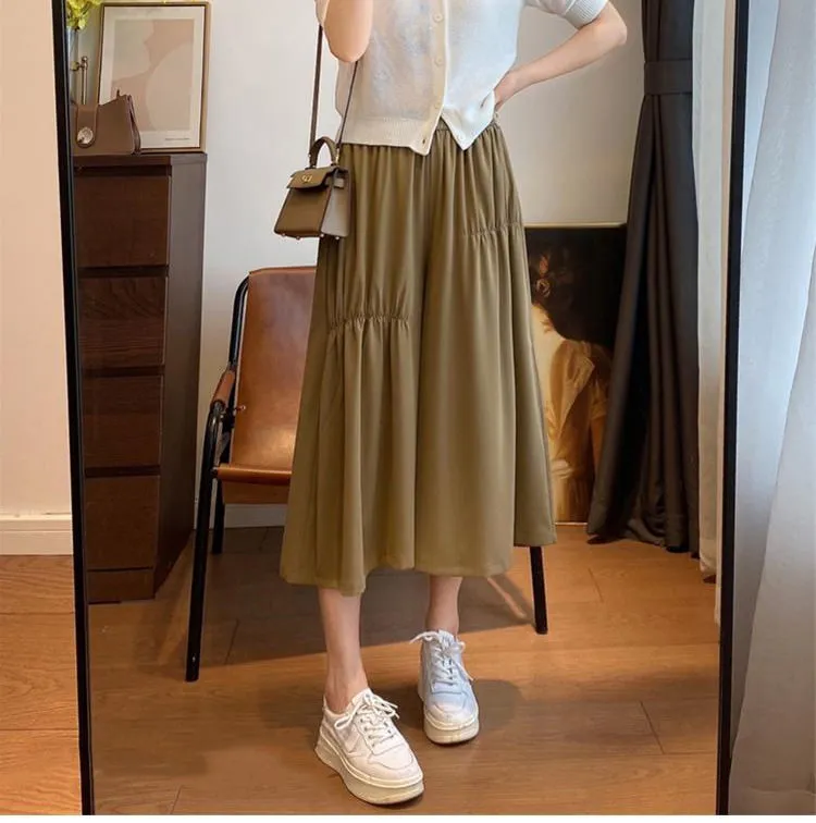 Women Palazzo Pants 2022 Causal Ruffle Drawstring Trouser Elegant High  Waist Irregular Loose Pure Color Autumn Female Pant Skirt - Price history &  Review | AliExpress Seller - XM Wealthy Store | Alitools.io