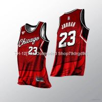 ✻ SY3 Chicago Jordan Basketball Jersey Sports Vest Plus Size Unisex Fans Edition YS3