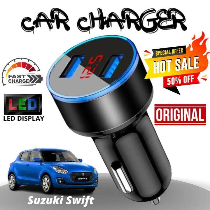 Suzuki Swift Car Charger Double USB Port Fast Charger Original High