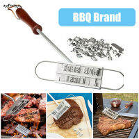 SUC Printed Barbecue Wooden Handle Stamp Grill Meat DIY Steak Branding Iron Tool BBQ Kitchen New