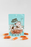 ขนมสุนัข JOMO TREATS โจโม่ทรีทส์ มินิปลาแซลมอนและปลาเนื้อขาวพันปลาแผ่น โจโม่ทรีทส์ DOG SNACK ทำจากเนื้อปลา หมาแพ้ไก่ทานได้ บำรุงขน ผิวหนัง