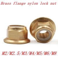 2-5 Buah M2 M2.5 M3 M4 M5 M6 M8 Kuningan Flange Nylon Insert Lock Nut