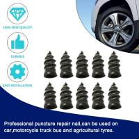 10 PCS Vacuum Tyre Repair Nail Motorcycle Bicycle Tubeless Tire Repair Tool Tyre Drill Puncture Glue Free Repair Tire Film Nail Adhesives Tape