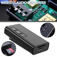 ใหม่ไร้สาย BT 5.1 ตัวรับสัญญาณเสียงสําหรับรถยนต์เพลงอะแดปเตอร์ Aux แบบชาร์จไฟได้ 24 ชั่วโมงอายุการใช้งานแบตเตอรี่ Bluetootht ช่วง 10M