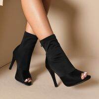 2023 New Sexy Trend Stilettos Jazz Dance Female Shoes Ballroom Suede Sole Customizable Latin Dancing Sexy Stilettos Booties