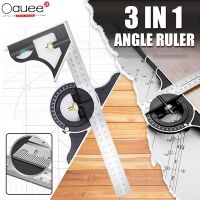 3 In 1 Square Angle Ruler Set Adjustable Woodworking Tools Multi Combination Right Angle Ruler Protractor Measuring Tool Set