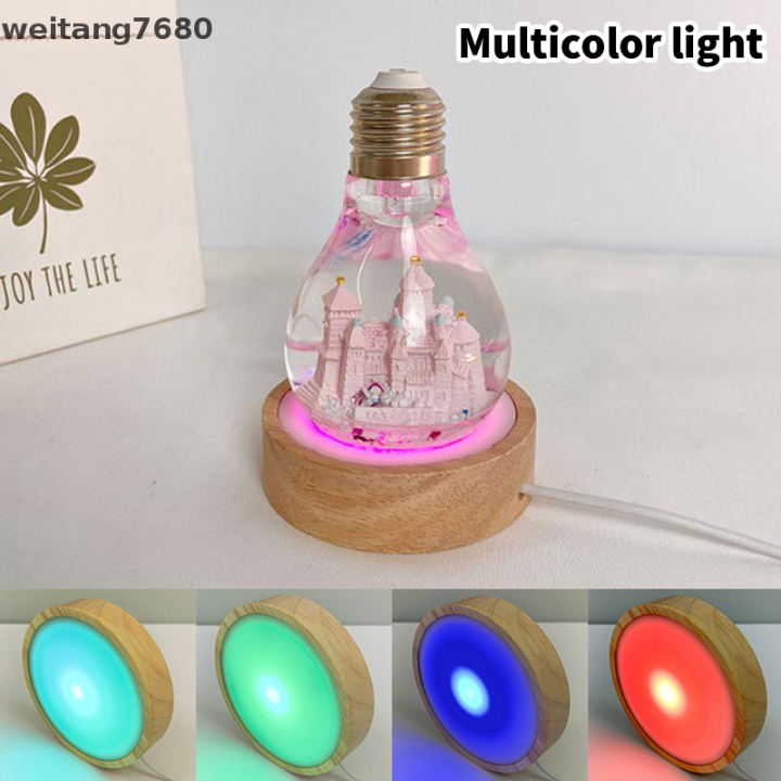 💖New Production💖 Wooden LED Light Base Night Light Holder Display