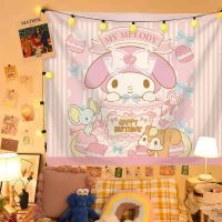 พรมการ์ตูน Kawaii Sanrio น่ารักลาย My Melody Kuromi Pompuriin ตกแต่งห้อง Y2K Hiasan Kamar ของขวัญเด็กสร้างสรรค์