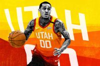 เสื้อบาสเก็ตบอลระเหิดเต็มรูปแบบ Utah Jazz #00 Orange 2019-20 City Edition JERSEY