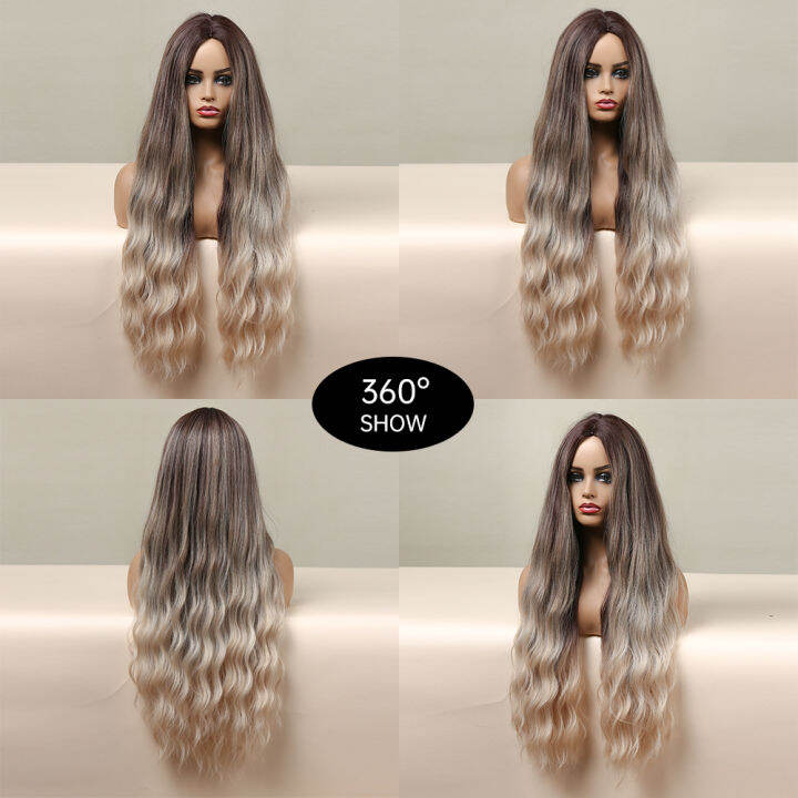 alan-eaton-long-curly-wavy-synthetic-wigs-สำหรับผู้หญิงสีน้ำตาลถึงสีบลอนด์-ombre-วิกผม-ntural-middle-parted-party-วิกผมทนความร้อน