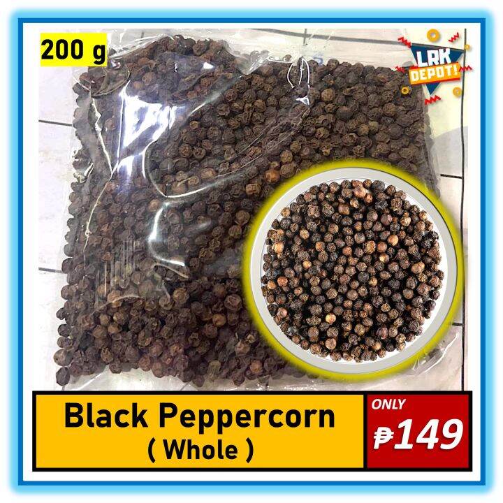 Whole Black Peppercorns 200 g [Premium Quality Peppercorn] Wholesale