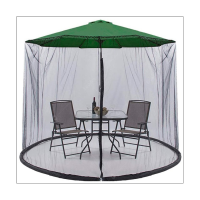 Outdoor Restaurant Patio with Zipper Closure Swing Mosquito Net Net Curtain Mesh Cover Polyester Mesh Parasol