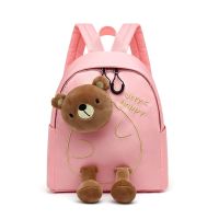 【Hot Sale】 School bag kindergarten ultra-light childrens backpack shoulder pads 2-6 years old male and female baby cartoon bear new