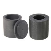 2 Pcs Casting Mold: 1 Pcs Pure Graphite Crucible Melting Gold Silver Copper Metal 30X30Mm &amp; 1 Pcs High Purity Graphite Melting Crucible Casting with Lid Cover 40X40Mm