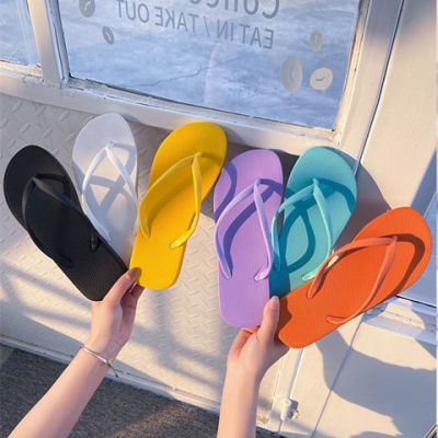 [ส่งเร็วพิเศษ!] 💥NewGreenTrees💥รองเท้าแตะแฟชั่นเกาหลี รองเท้าผู้หญิง Flip Flops รองเท้าแตะกันลื่นดับกลิ่นชายหาด35-40