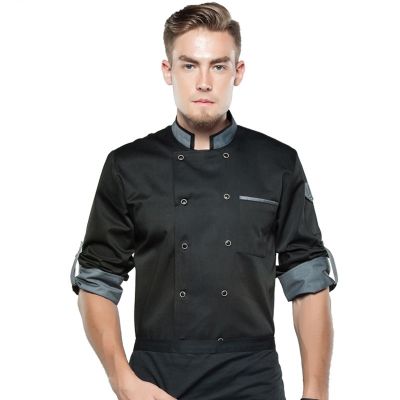 เสื้อเชฟเชฟแจ็คเก็ตแขนยาวปรับได้ผู้ชายผู้หญิง Unisex Cook Coat ร้านอาหารโรงแรมห้องครัวสวมใส่ Waiter Uniform