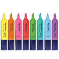 Dgjghkdg STAEDTLER หมึกเติมแห้งปลายสิ่วหน้าแบน1-5มม. สำหรับปากกาเน้นข้อความสีชมพูอ่อน