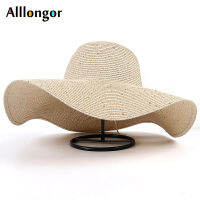 Foldable New 2022 Summer Straw Hat For Women Paillette Sun Protection Beach Hat Moda Praia Wide Brim Panama Sunhat