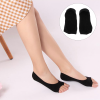 Women S Toeless Half Socks Toeless Half Socks Sandals Women Heels Backless Toe Socks Cotton Toeless Socks