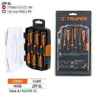 TRUPER ไขควงสำหรับซ่อมนาฬิกา6ชิ้น (JOY-6L) แกน 60x150mm. รุ่น 14156 วัสดุทำจากเหล็กโครมวาเนเดียม  ทนต่อการสึกหรอ ของแท้100%