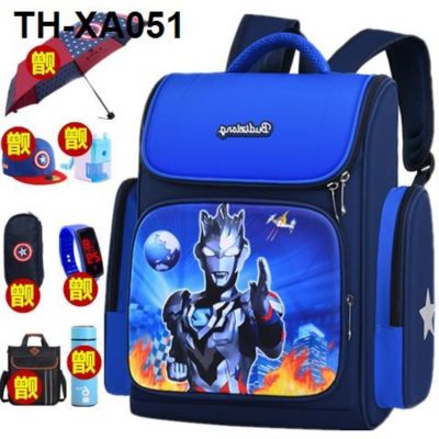 ℗๑♨ Male children a primary school pupils bag -- spinal portable boy backpack male 1-2-3-1-2-3 grade