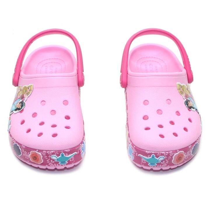 crocs-รองเท้าแตะ-สีชมพู-สไตล์เจ้าหญิง-สําหรับเด็กผู้หญิง-207075