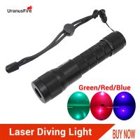 Laser Diving Flashlight Red Blue Green LED Laser Underwater Light Torch Waterproof 100m Powerful Tactical Scuba Dive Light Lamp