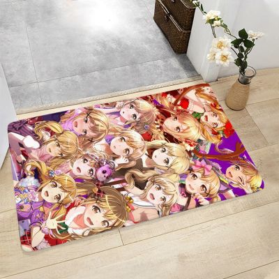 CLOOCL Doormat Japanese Anime Love Live One-Side Printing Baby Bedroom Carpet Bedroom Kitchen Mats None-slip Plush Doormat