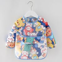 【DT】hot！ Baby Bibs Infant Eating Bib with Children Sleeve Apron Kid Burp Boys Bandana