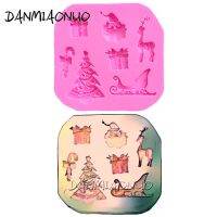 DANMIAONUO A0017049 Santa Tree Deer Moules Silicone Silicon Mold For Cake Design Resin Cookie Stencil Soap Making Tools