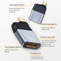 ▩ Mini Adapter Type C To HDMI-compatible/Dp/VGA Adapter USB Type C PD 100W Cable 4K Converter For Phone Samsung Huawei PC Laptop