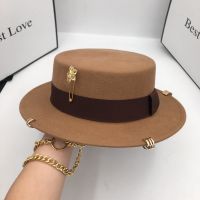 2021European and American fedora hats woollen hats catwalk hats French wool felt hats British fashion retro versatile