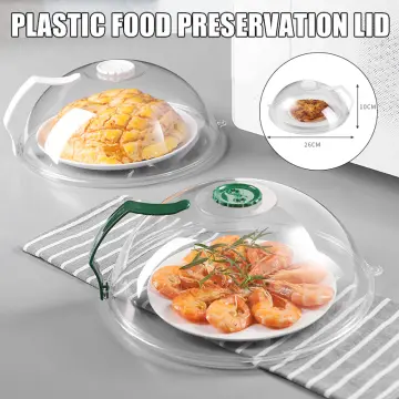 2 Pc Microwave Plate Covers Clear Plastic Vent Steam Splatter Lid Food Dish  10 