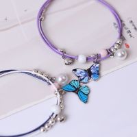 Fashion Ins Butterfly Pendant celet Retro Adjustable ided celets Ceramics Beads Women Jewelry Accessories