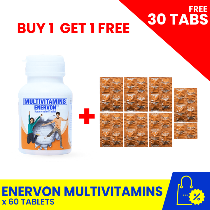 BUY 1 TAKE 1 Buy 30 ENERVON Multivitamins Get 30 Tablets FREE (Free Item Expiry November 2023