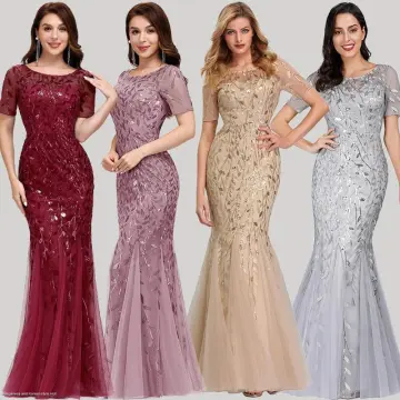Cheap Ever-Pretty Women's Double V-Neck Floral Lace Appliques Evening Gowns  Formal Dress | Joom
