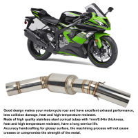 รถจักรยานยนต์ท่อไอเสียท่อกลางรถจักรยานยนต์ Refitting สำหรับ KAWASAKI ZX6R 2009‑2017