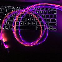 TUTEW Luminous Lighting LED Glow Flowing Charger Cable Fast Charging Micro USB Type C For Typec Android Phone USBC Wire Cord