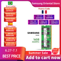 Samsung แล็ปท็อป DDR4 Stream 8GB 4GB 16GB 32GB PC4 2666MHz 3200MHz 260-PIN 1.2V 2666V DIMM หน่วยความจำโน้ตบุ๊ค RAM 4G 8G 16G DDR4